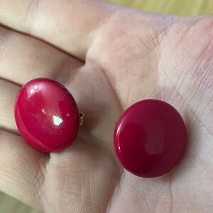 Elegant Red Clip-On Earrings